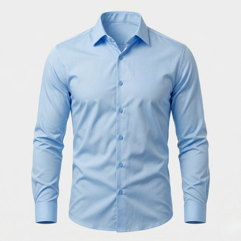 VALERIQUE | Homme Chemise en coton coupe ajustée manches longues style décontracté