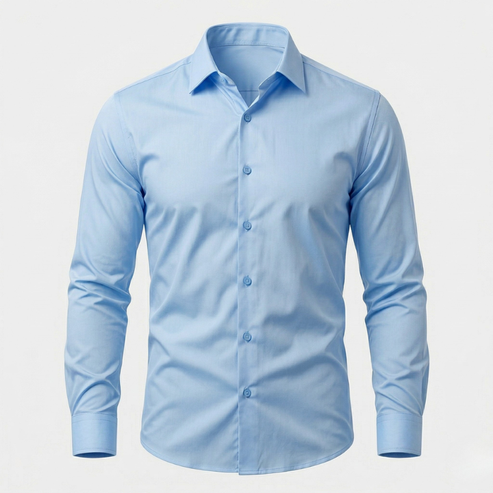 VALERIQUE | Homme Chemise en coton coupe ajustée manches longues style décontracté