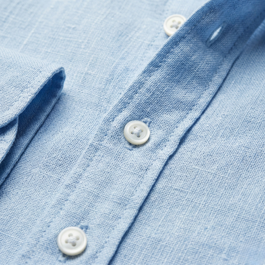 VALERIQUE | Homme chemise en lin respirante à manches longues, coupe ajustée élégante et style décontracté