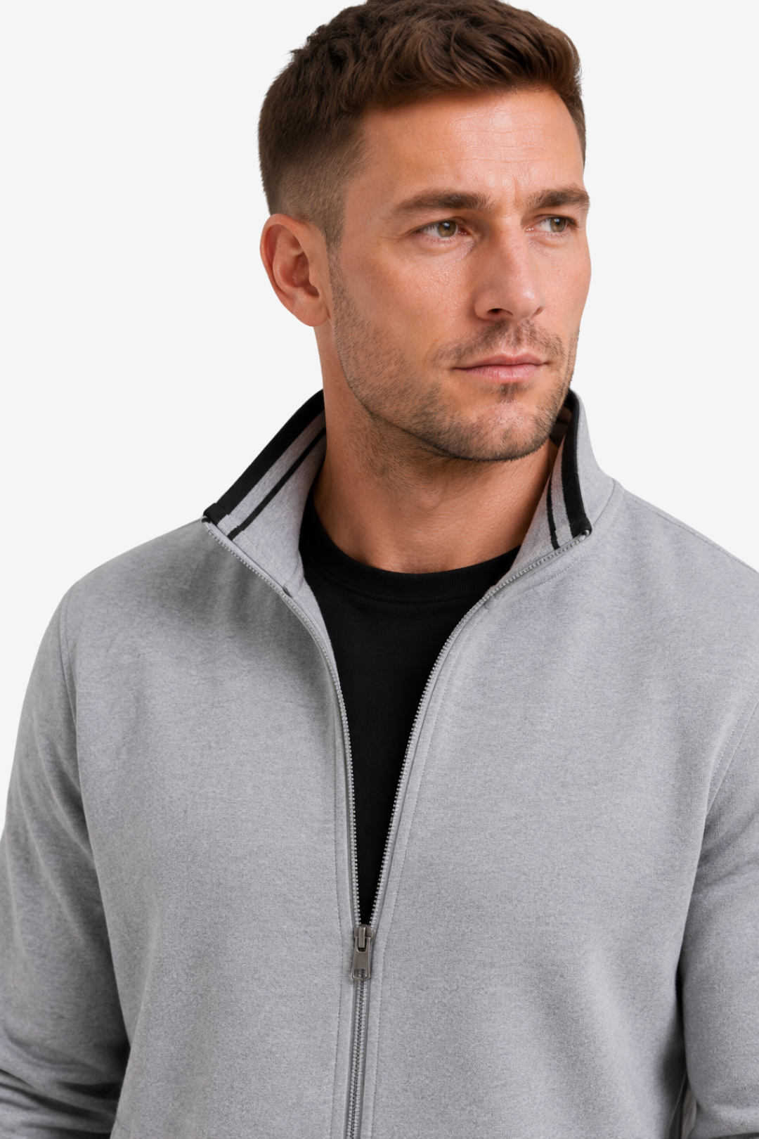 VALERIQUE | Ensemble de Survêtement Homme – Design Zippé avec Col Montant et Finitions Côtelées