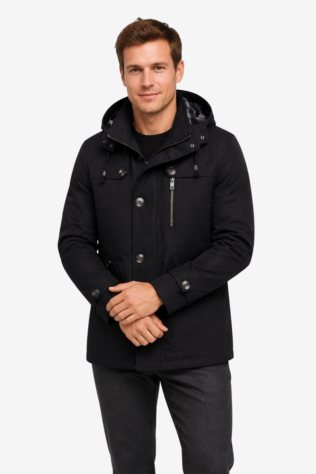 VALERIQUE | Veste d’hiver isolante pour homme – Capuche réglable et poches pratiques