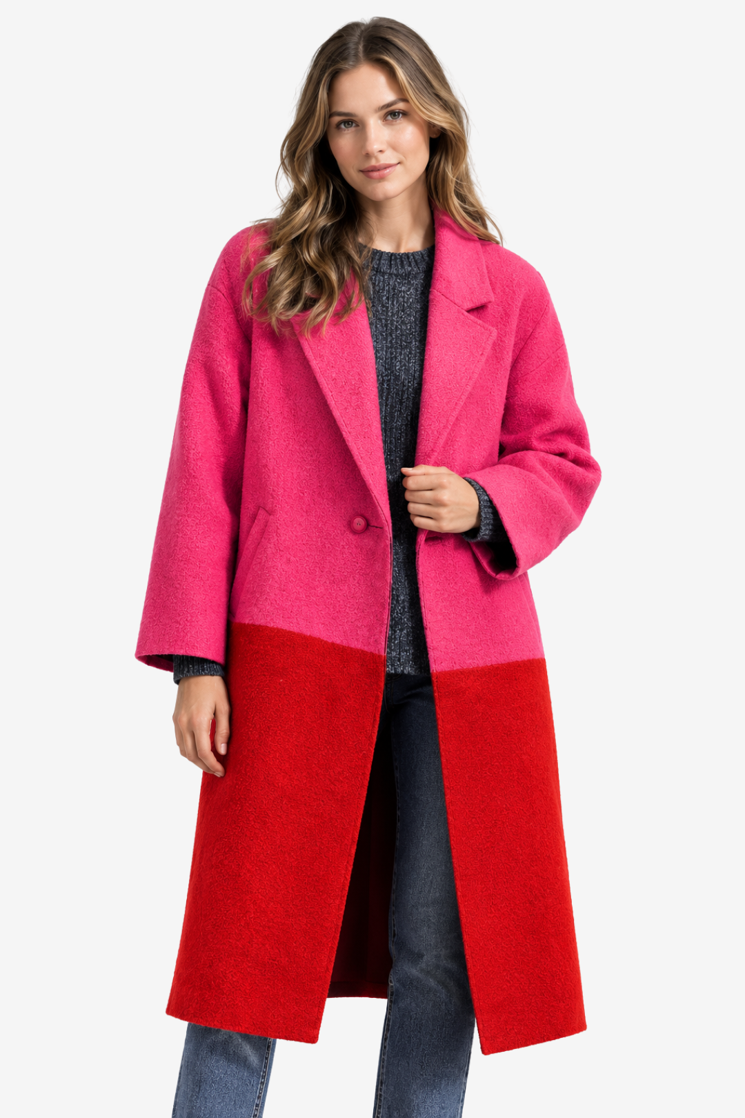VALERIQUE | Manteau Long Ceinturé pour Femme – Fermeture Croisée avec Col à Revers et Ceinture à Nouer