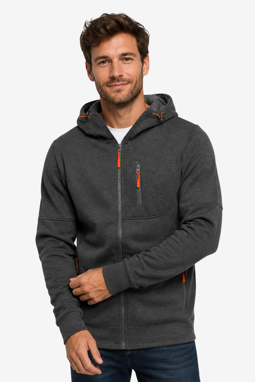 VALERIQUE | Sweat-shirt à capuche pour homme – Design outdoor zippé avec plusieurs poches
