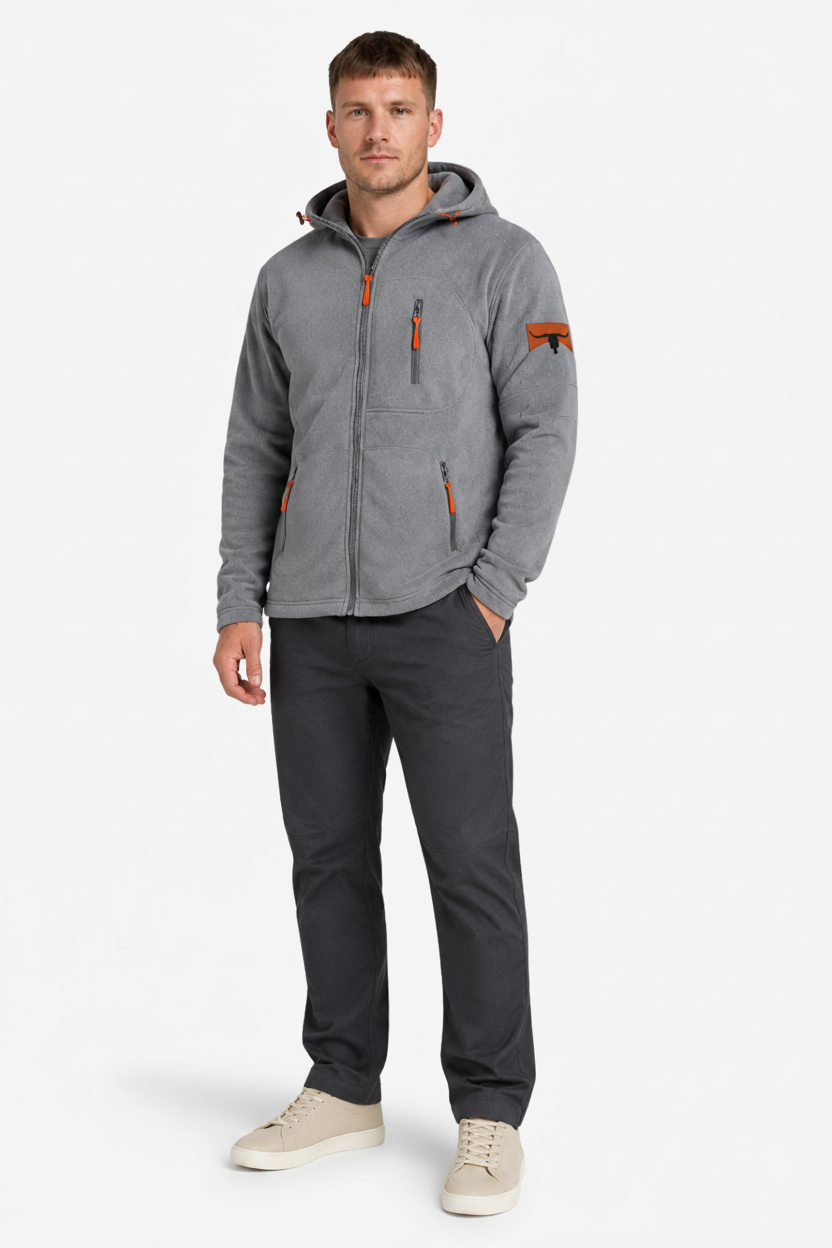 VALERIQUE | Sweat-shirt à capuche pour homme – Design outdoor zippé avec plusieurs poches