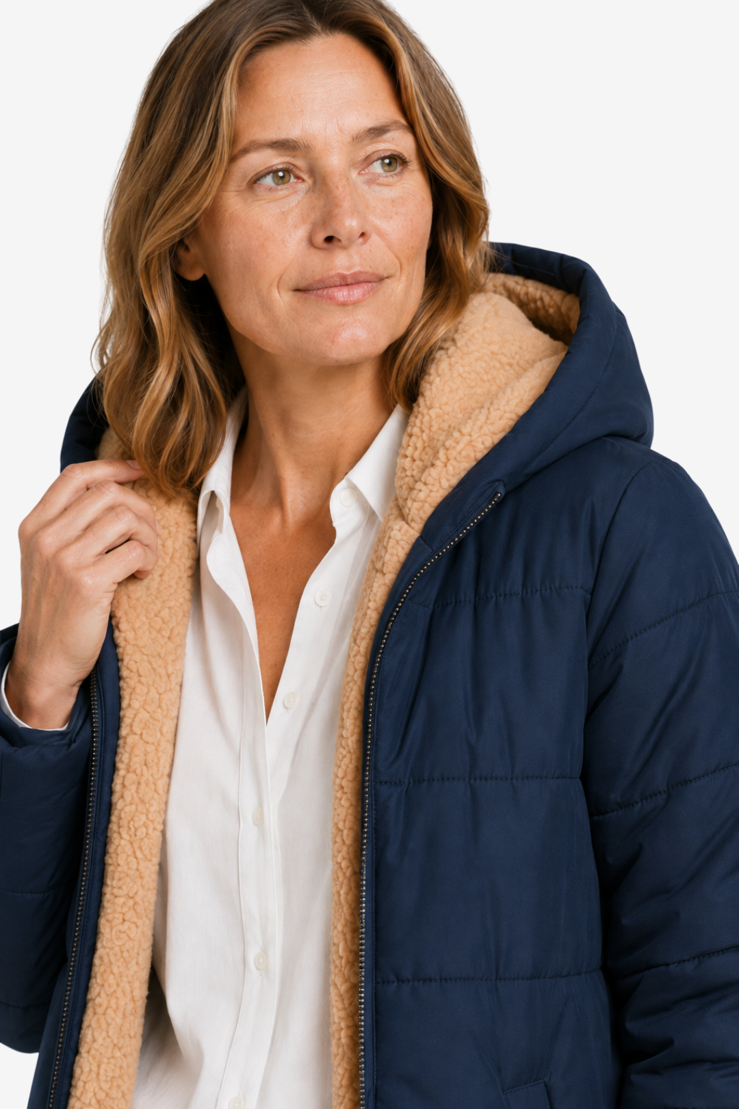 VALERIQUE | Manteau d'hiver long pour femme – Coupe moderne matelassée avec capuche
