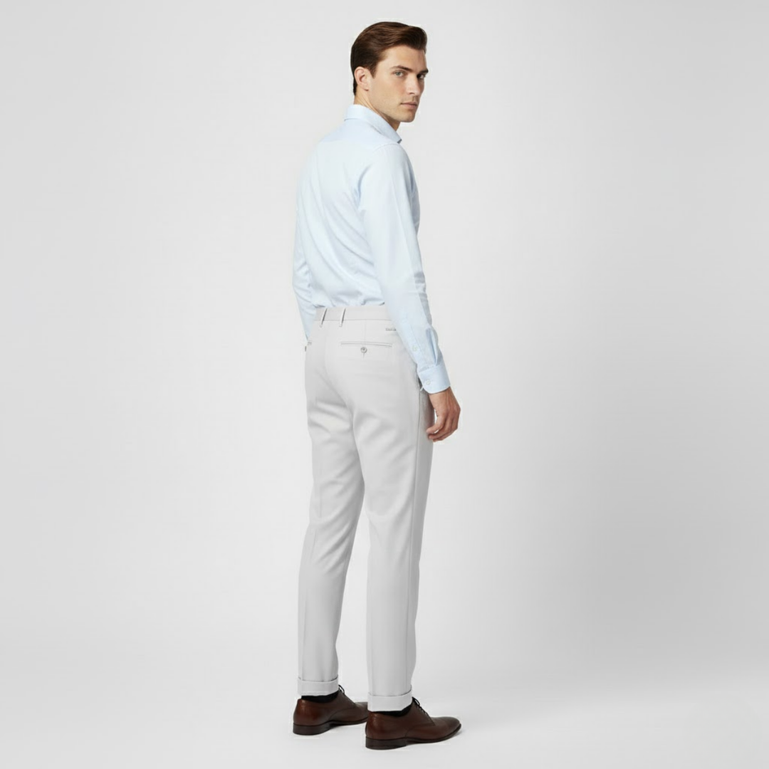 VALERIQUE | Pantalon Homme Tailleur Plissé – Taille Ajustable et Légère