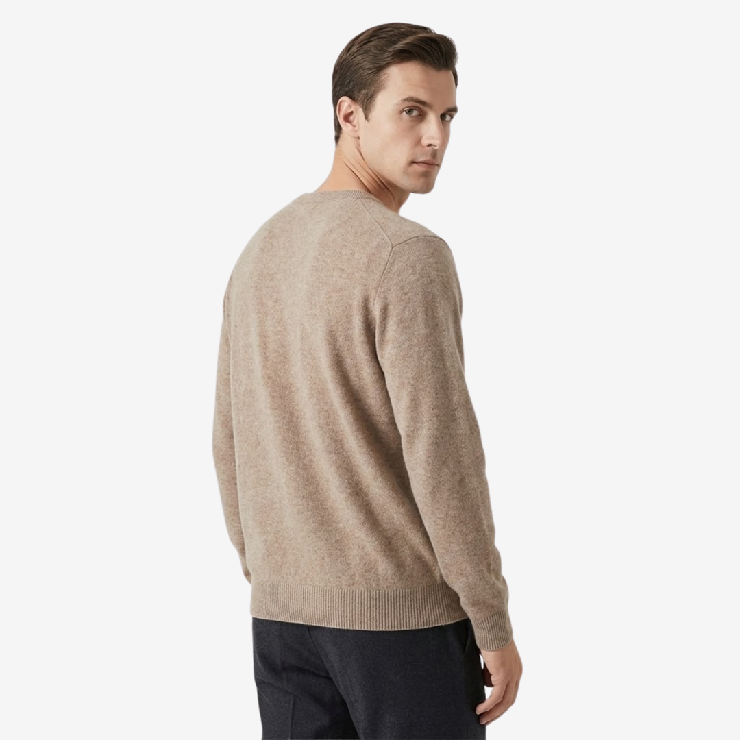 VALERIQUE | Pull Homme en Laine Mérinos à Col V – Maille de Classique