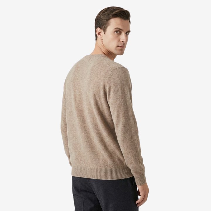 VALERIQUE | Pull Homme en Laine Mérinos à Col V – Maille de Classique