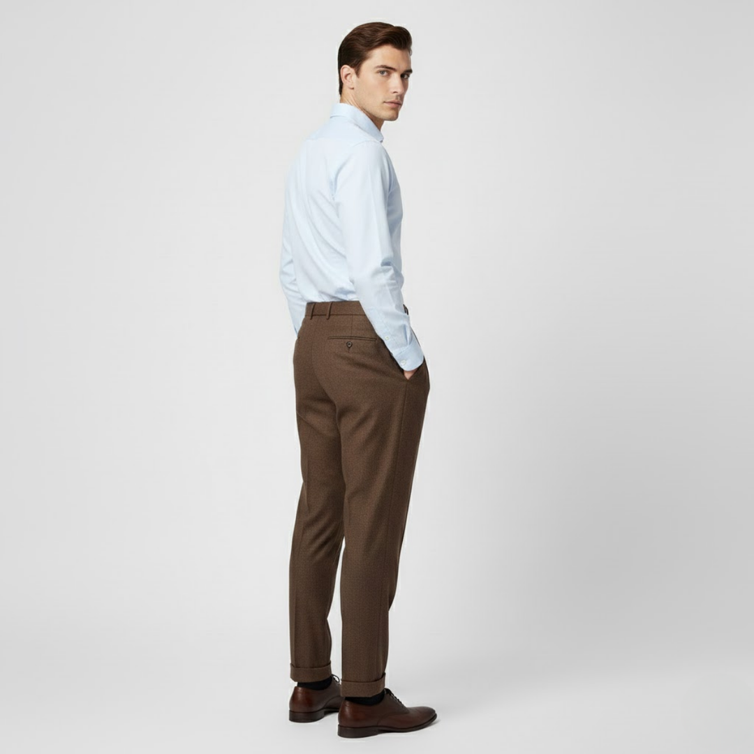 VALERIQUE | Pantalon Homme Tailleur Plissé – Coupe Slim