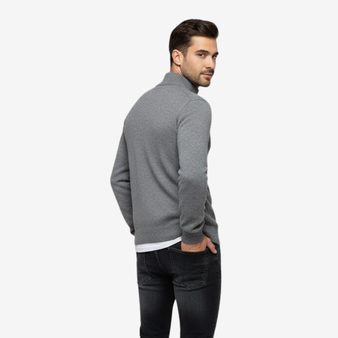 VALERIQUE | Pull Quarter-Zip pour Homme – Maille Légère et Style Moderne