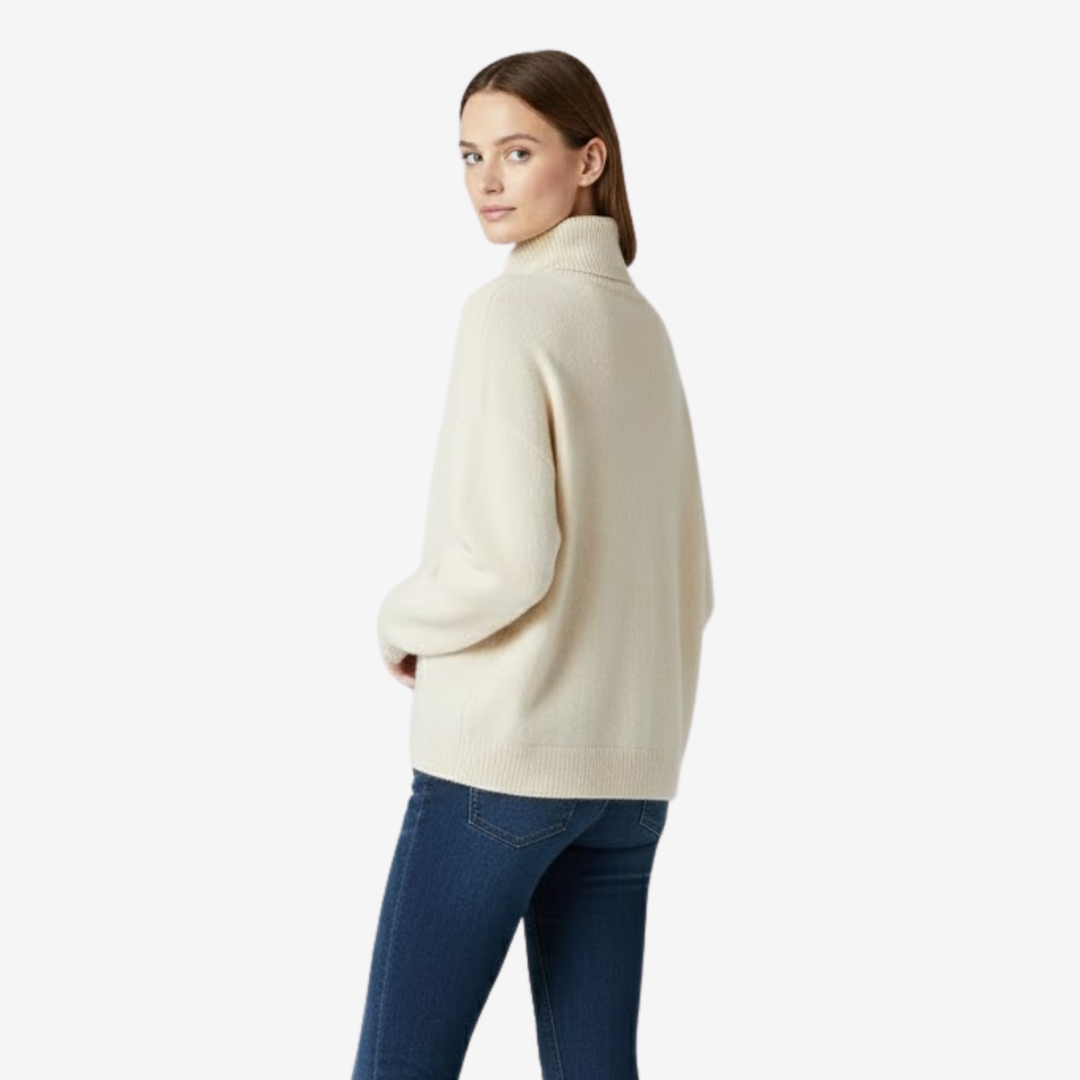 VALERIQUE | Pull Col Roulé en Cachemire pour Femme – Chaleur Somptueuse