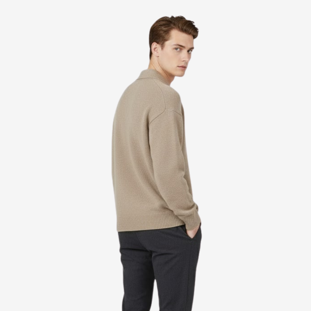 VALERIQUE | Pull Polo en Maille pour Homme – Style Décontracté et Chaleur