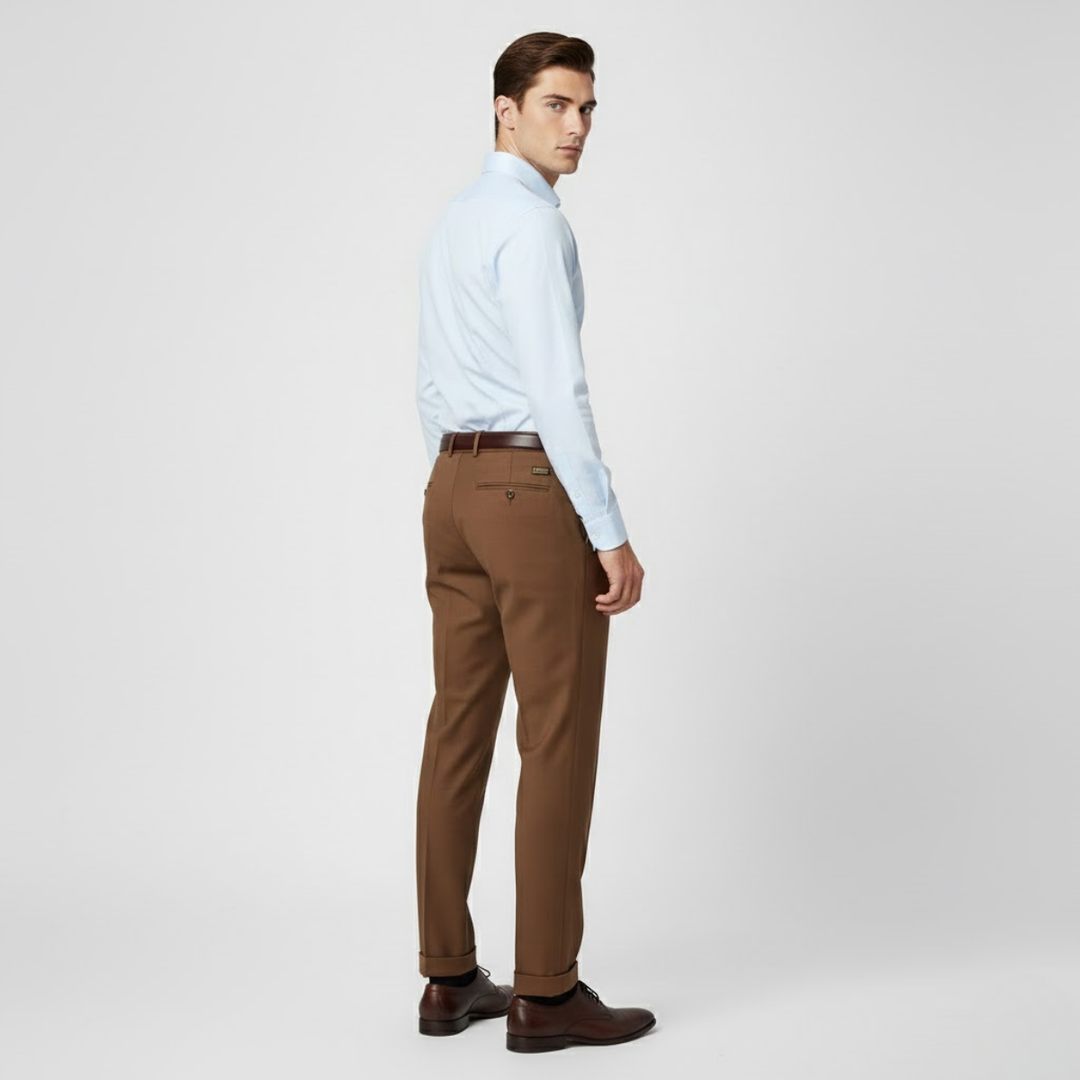 VALERIQUE | Pantalon Homme Plissé Coupe Slim – Confort Tailleur Raffiné