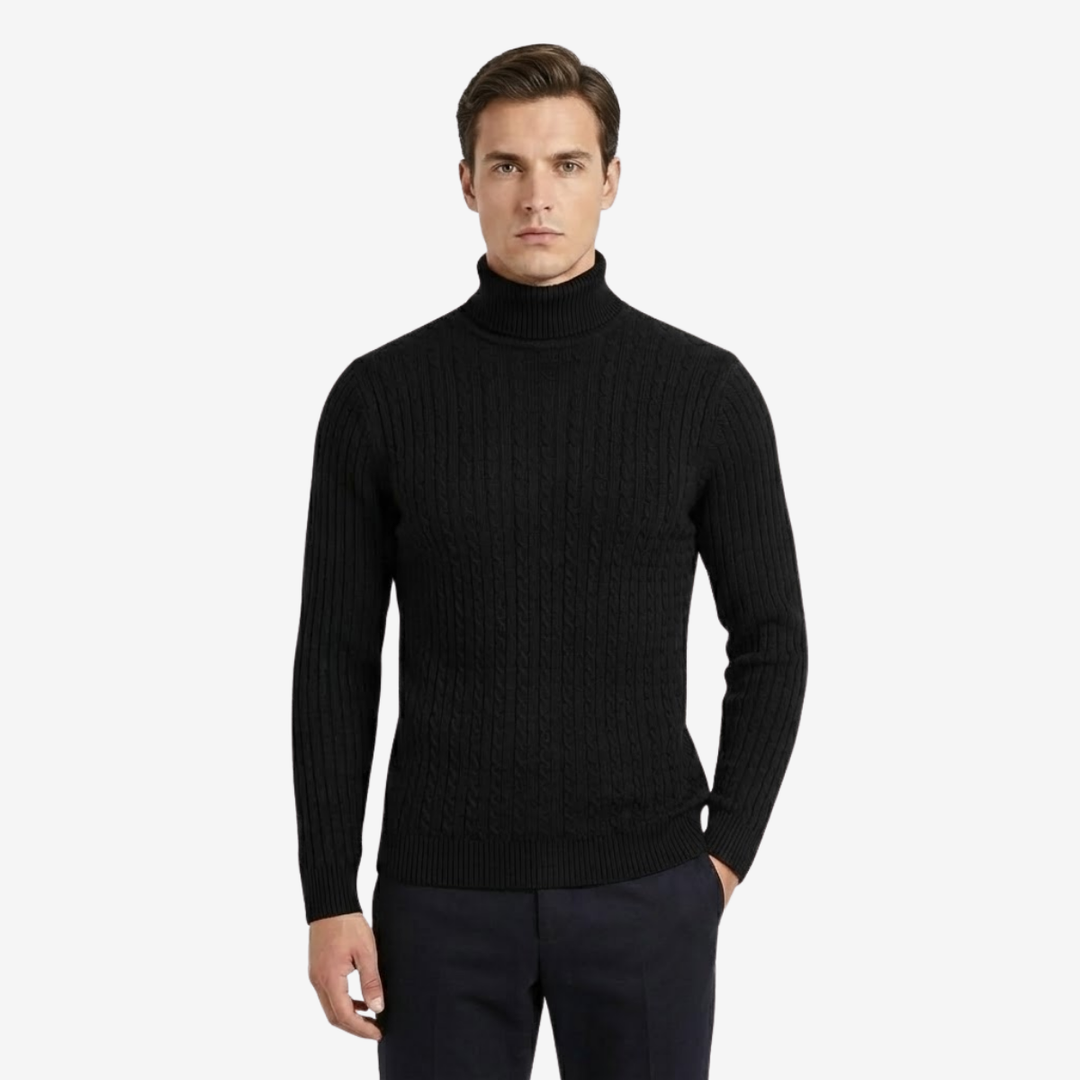 VALERIQUE | Pull Col Roulé en Maille pour Homme – Tricot à Col Montant
