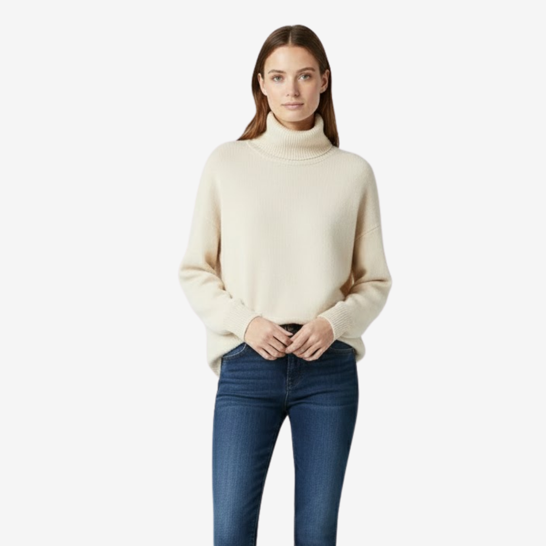 VALERIQUE | Pull Col Roulé en Cachemire pour Femme – Chaleur Somptueuse