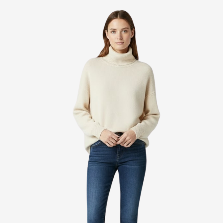 VALERIQUE | Pull Col Roulé en Cachemire pour Femme – Chaleur Somptueuse