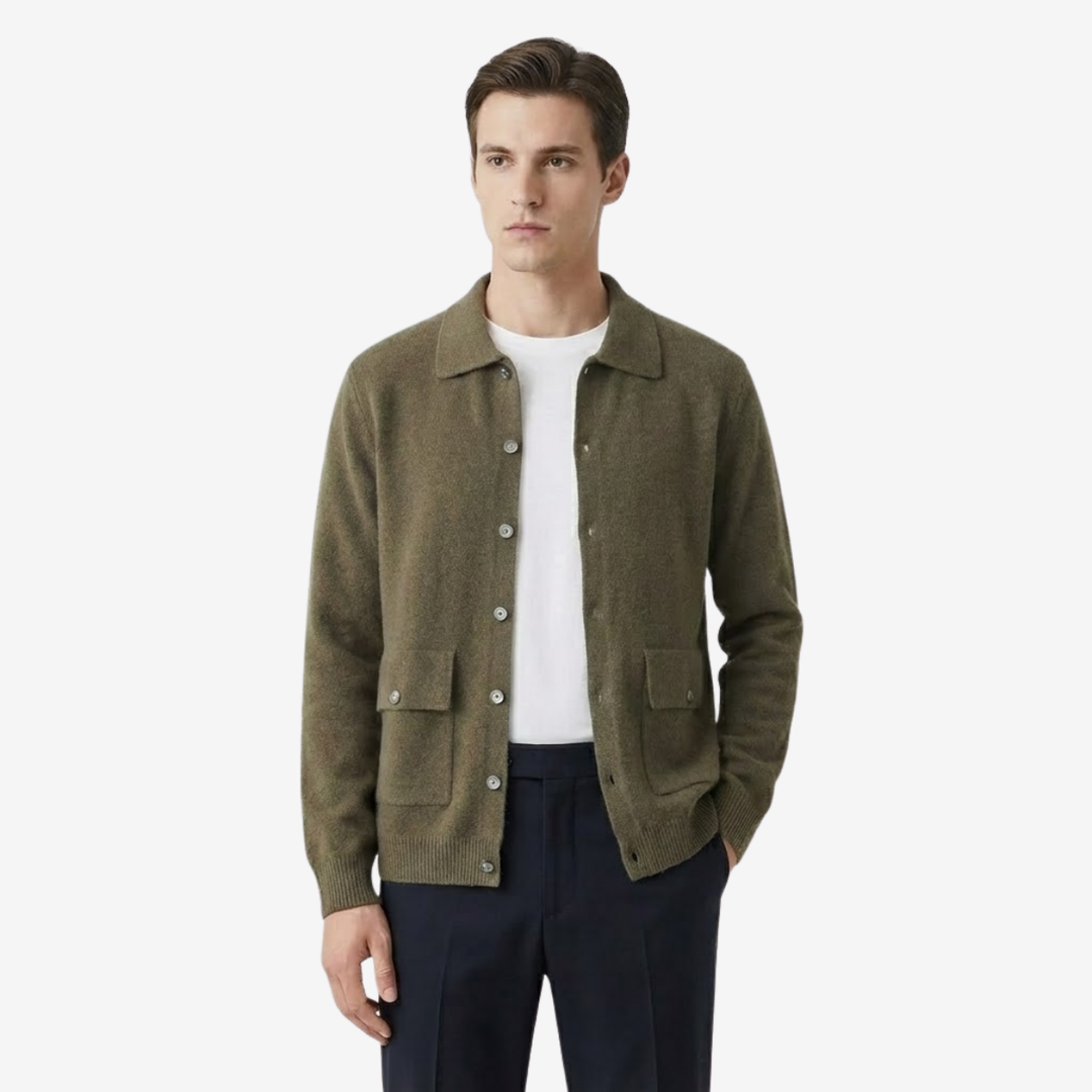 VALERIQUE | Cardigan Classique à Boutons pour Homme – Maille Douce Essentielle