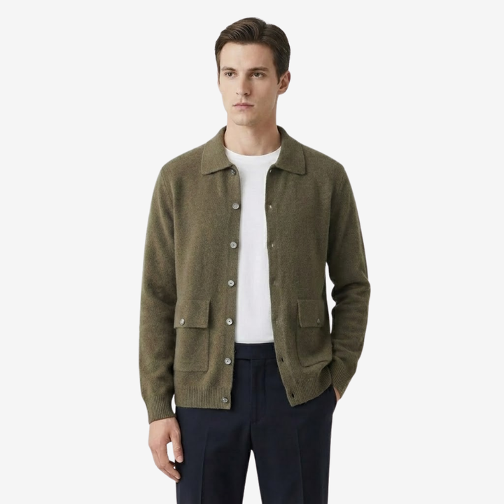 VALERIQUE | Cardigan Classique à Boutons pour Homme – Maille Douce Essentielle