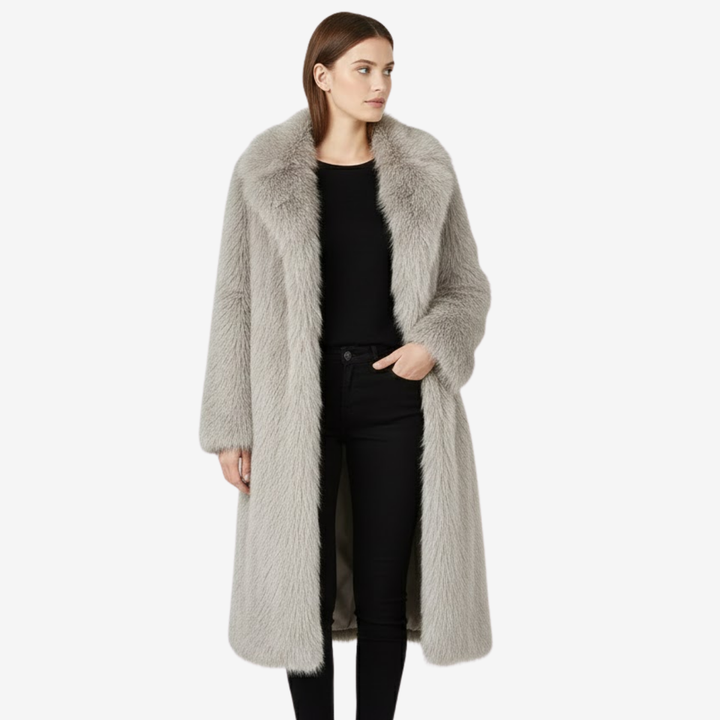 VALERIQUE | Manteau Long en Fausse Fourrure pour Femme – Chaleur Opulente