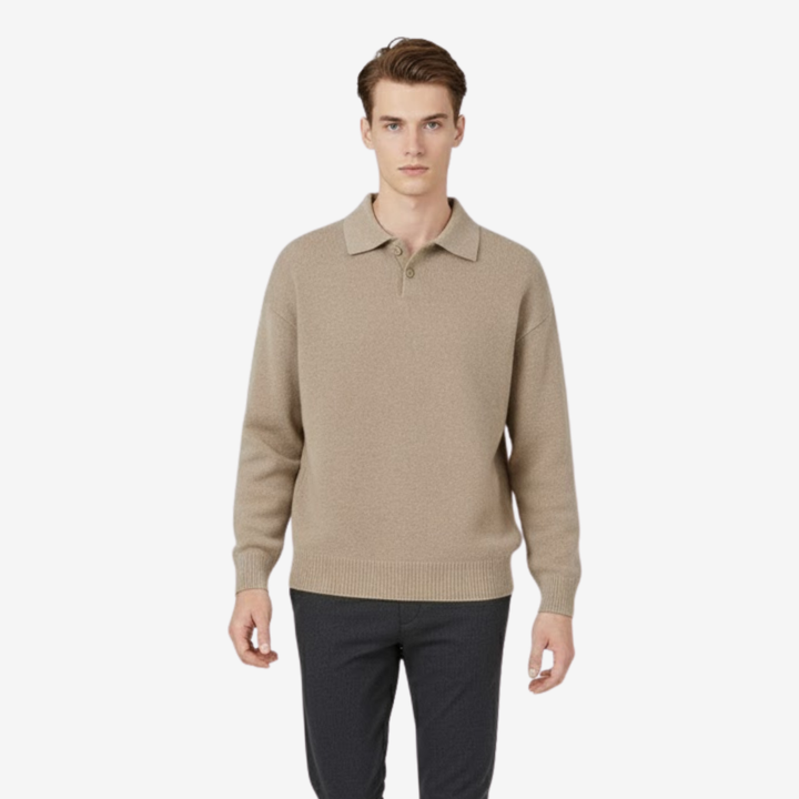 VALERIQUE | Pull Polo en Maille pour Homme – Style Décontracté et Chaleur