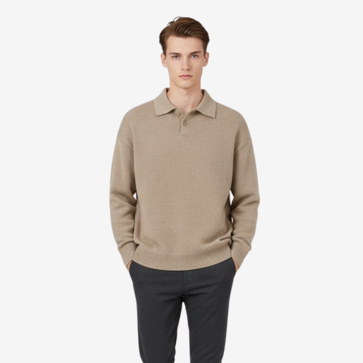 VALERIQUE | Pull Polo en Maille pour Homme – Style Décontracté et Chaleur