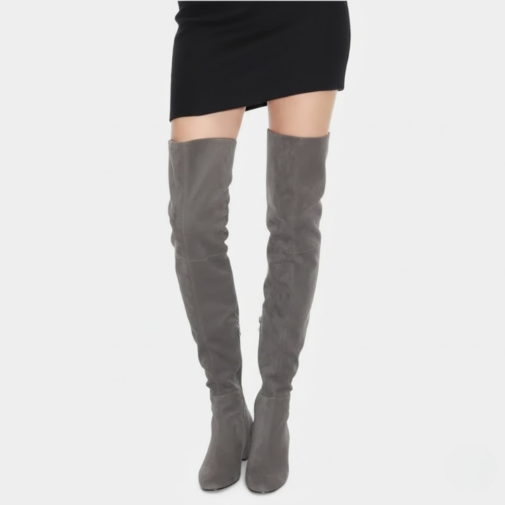 VALERIQUE | Cuissardes en Daim Synthétique pour Femme – Élégance Haute