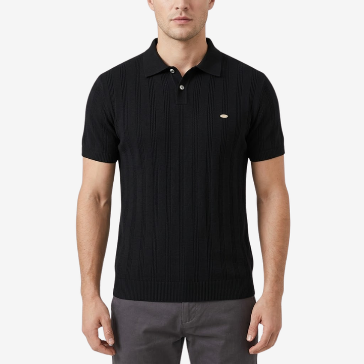 VALERIQUE | Polo Texturé Léger en Coton pour Homme – Col Classique Décontracté