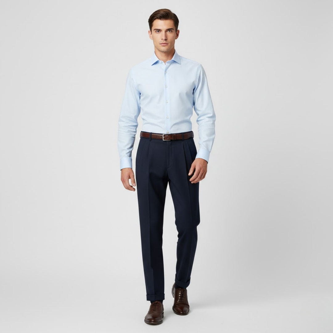 VALERIQUE | Pantalon Homme Tailleur Plissé – Style Formel Élégant