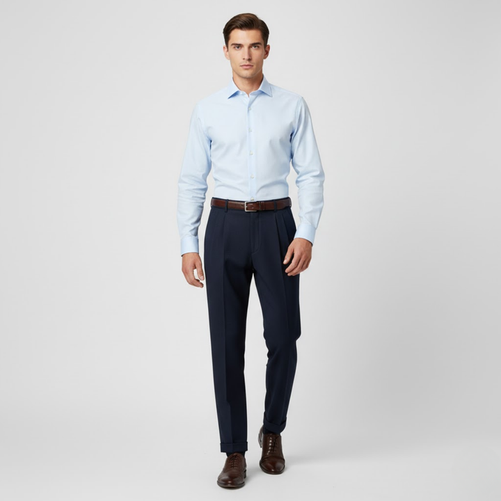 VALERIQUE | Pantalon Homme Tailleur Plissé – Style Formel Élégant