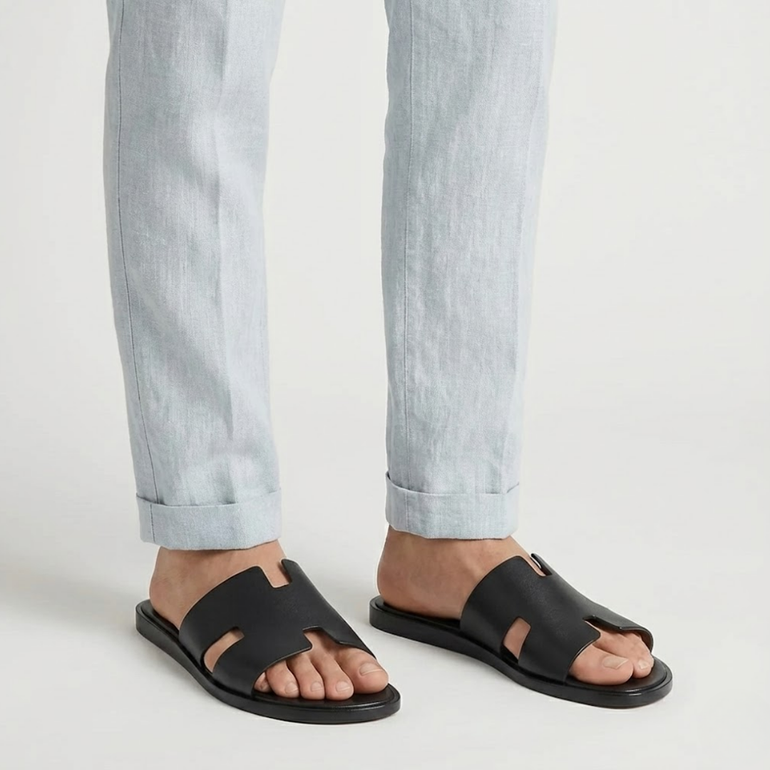 VALERIQUE | Sandales Classiques en Cuir pour Homme – Confort Intemporel