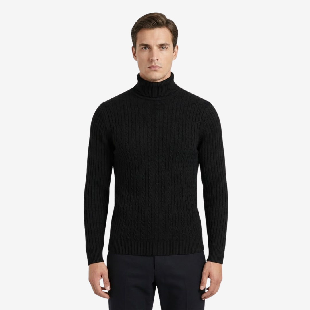 VALERIQUE | Pull Col Roulé en Maille pour Homme – Tricot à Col Montant