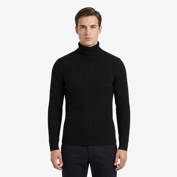 VALERIQUE | Pull Col Roulé en Maille pour Homme – Tricot à Col Montant