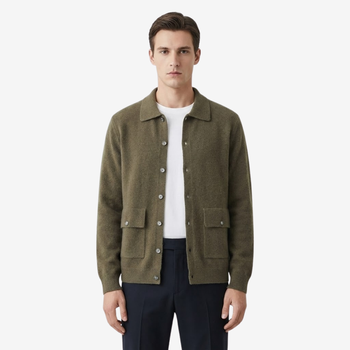 VALERIQUE | Cardigan Classique à Boutons pour Homme – Maille Douce Essentielle