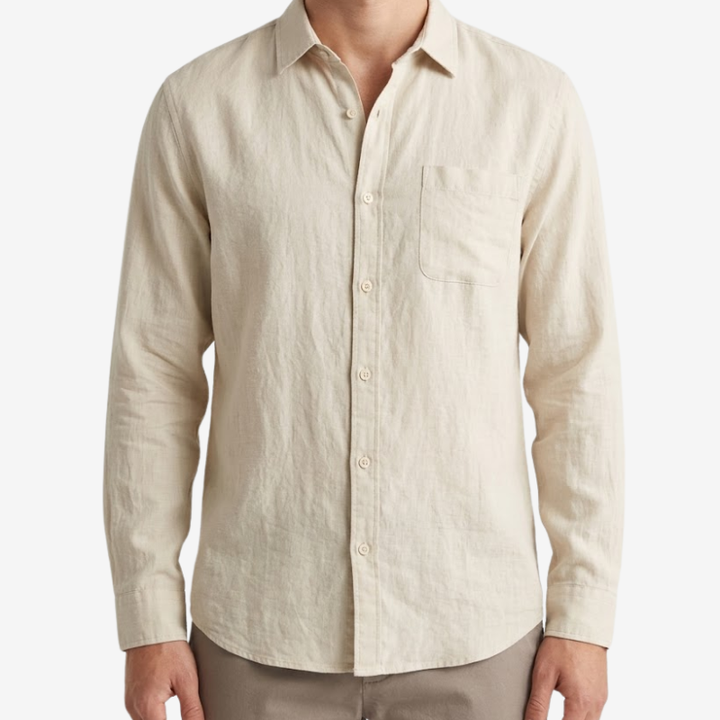 VALERIQUE | Chemise Manches Longues en Lin Léger pour Homme – Style Décontracté