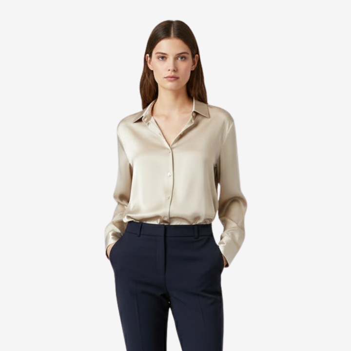 VALERIQUE | Blouse en Satin de Soie pour Femme – Douceur Élégante