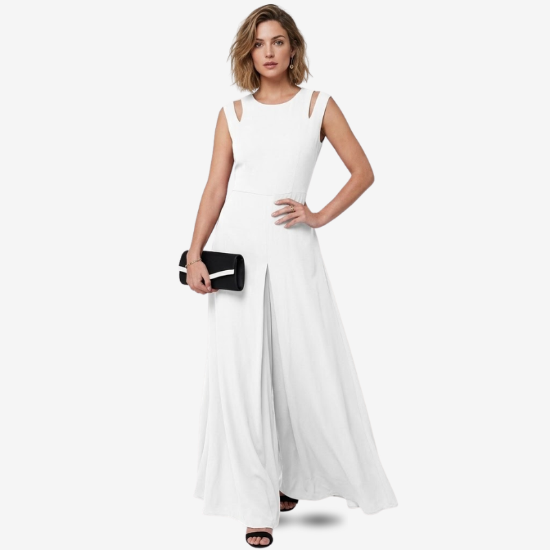 VALERIQUE | Combinaison en Coton Léger pour Femme – Col V et Jambes Larges