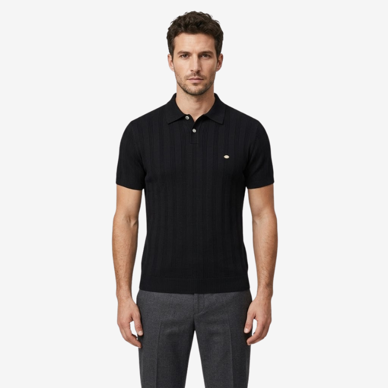 VALERIQUE | Polo Texturé Léger en Coton pour Homme – Col Classique Décontracté