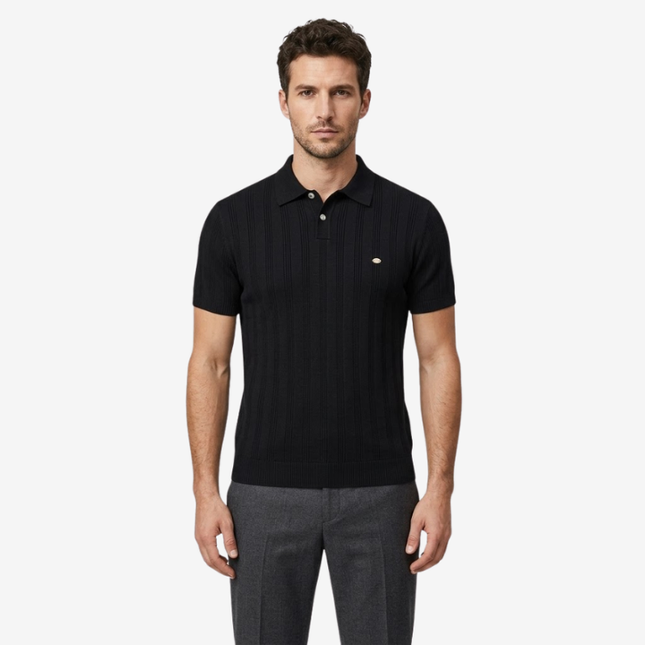 VALERIQUE | Polo Texturé Léger en Coton pour Homme – Col Classique Décontracté