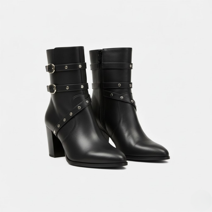 VALERIQUE | Bottines en Cuir Synthétique pour Femme – Bout Pointu