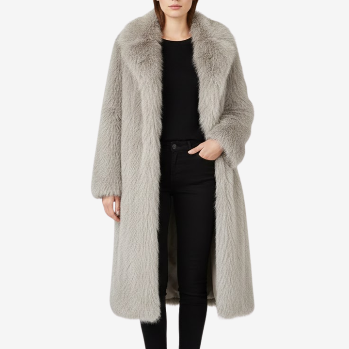 VALERIQUE | Manteau Long en Fausse Fourrure pour Femme – Chaleur Opulente