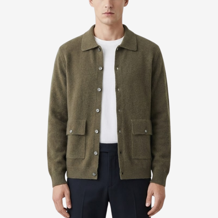 VALERIQUE | Cardigan Classique à Boutons pour Homme – Maille Douce Essentielle