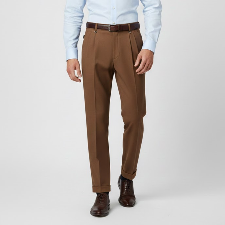 VALERIQUE | Pantalon Homme Plissé Coupe Slim – Confort Tailleur Raffiné