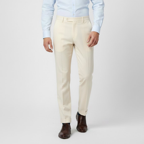 VALERIQUE | Pantalon Homme Coupe Slim en Mélange de Coton – Style Tailleur Moderne