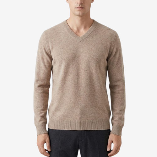 VALERIQUE | Pull Homme en Laine Mérinos à Col V – Maille de Classique