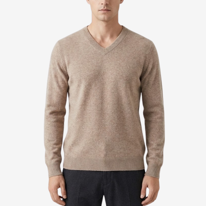 VALERIQUE | Pull Homme en Laine Mérinos à Col V – Maille de Classique