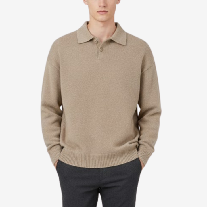 VALERIQUE | Pull Polo en Maille pour Homme – Style Décontracté et Chaleur