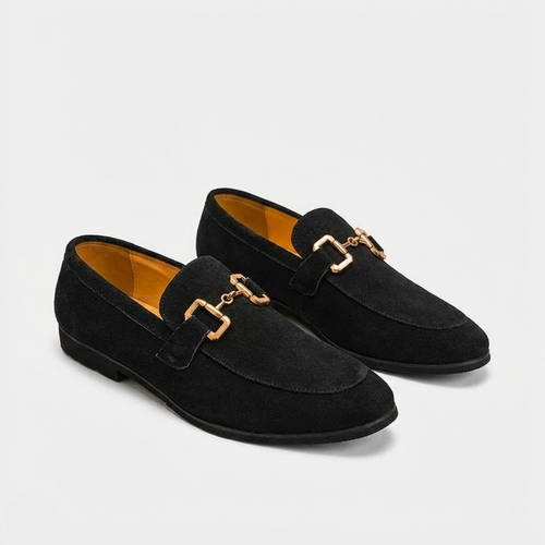 VALERIQUE | Mocassins en Daim pour Homme – Détail Mors Équestre