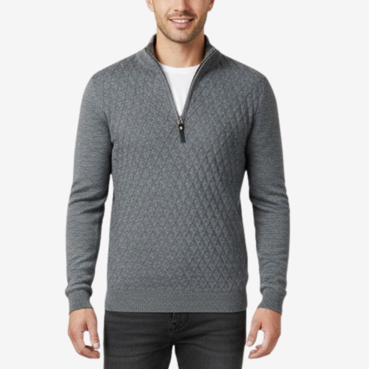VALERIQUE | Pull Quarter-Zip pour Homme – Maille Légère et Style Moderne