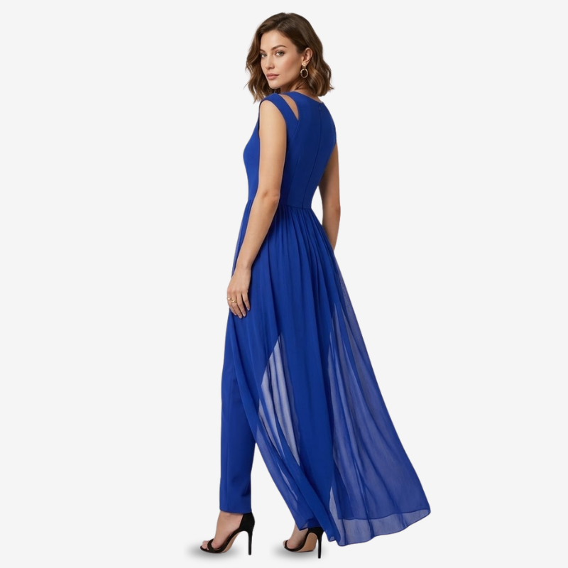 VALERIQUE | Combinaison en Coton Léger pour Femme – Col V et Jambes Larges
