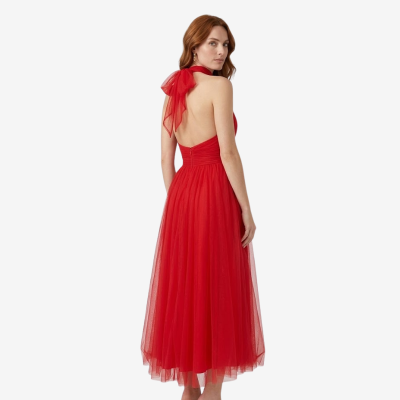 VALERIQUE | Robe Longue Fluide en Coton Léger pour Femme – Col Halter